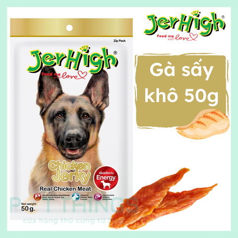 Bánh thưởng / snack chó Jerhigh Chicken Jerky 50g