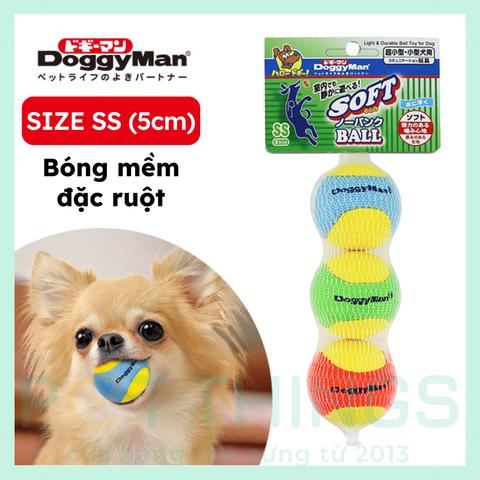 Doggyman Đồ Chơi Bóng Mềm Đặc Ruột Cho Chó Size SS