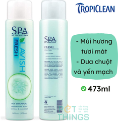 TropiClean Spa Lavish Fresh Oatmeal & Cucumber Pet Shampoo 473ml