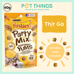 Bánh Thưởng Cho Mèo Friskies Party Mix Natural Yums With Real Chicken, Mỹ