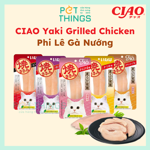 CIAO Yaki Grilled Chicken - Snack Phi Lê Gà Nướng Cho Mèo 25g