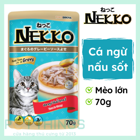 Pate mèo Nekko Tuna in gravy 70g