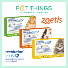 Nhỏ gáy cho Mèo Revolution PLUS Cat, Zoetis, phòng ngừa & điều trị Nội Ngoại Kí Sinh
