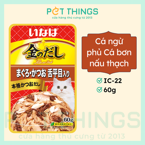 Pate Mèo Inaba Cá Ngừ & Cá Bơn 60g, IC-22