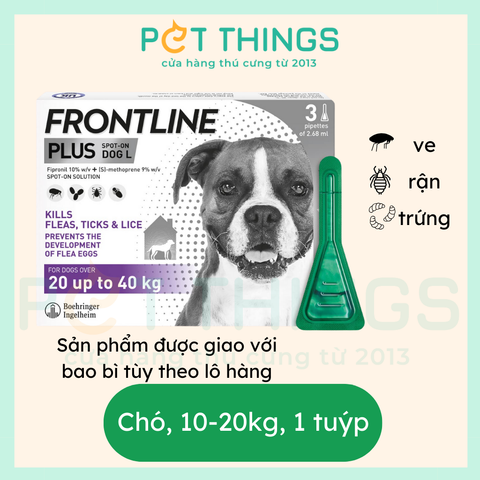 Frontline Plus 20 - 40kg thuốc nhỏ gáy trị ve rận cho chó