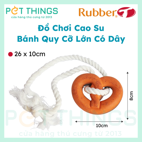 Đồ Chơi Cao Su Hình Bánh Quy Cỡ Lớn Kèm Dây