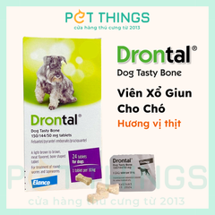 Thuốc Xổ Giun Cho Chó Drontal Tasty Bone 150/144/50mg (1viên/1tab)