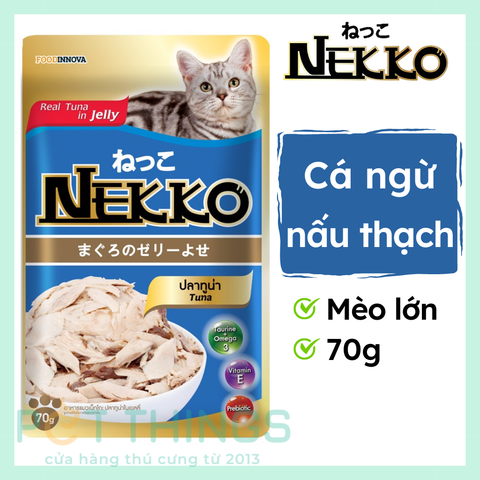 Pate mèo Nekko Cá ngừ Tuna in Jelly 70g