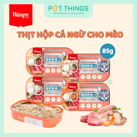 Wanpy Cat Naughty Fresh Box - Pate Cá Ngừ Cho Mèo 85g