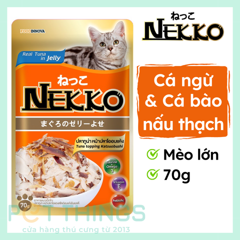 Pate mèo Nekko Tuna topping Katsuobushi 70g