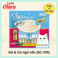 Súp Thưởng Cho Mèo Ciao Churu SC-193 Chicken Fillet & Sliced Bonito 14gx20