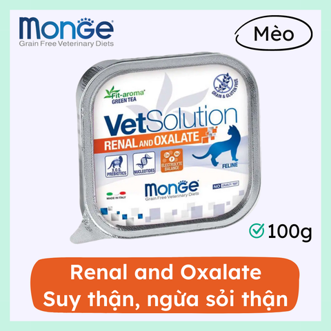 Pate Mèo Monge VetSolution Feline Renal & Oxalate 100g