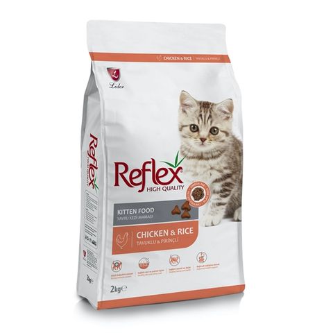 Reflex Kitten Chicken & Rice 2kg thức ăn hạt cho mèo con