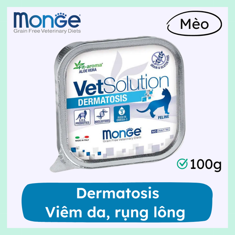Pate Mèo Monge VetSolution Feline Dermatosis 100g
