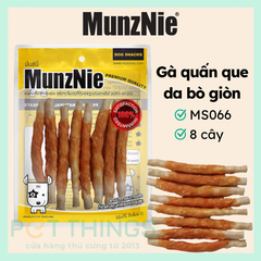 Snack Chó MunzNie MS066 Gà Quấn Que Da Bò Giòn 8 Cây