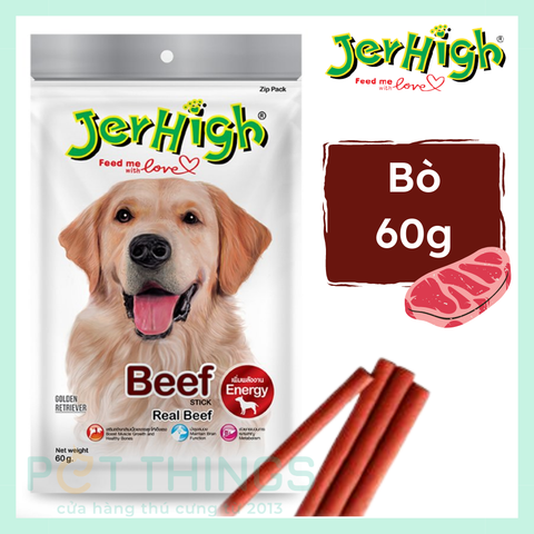 Bánh thưởng / snack chó Jerhigh Beef stick 60g