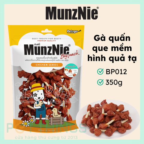 Snack Chó Munznie BP012 Gà Quấn Que Mềm Hình Tạ 350g
