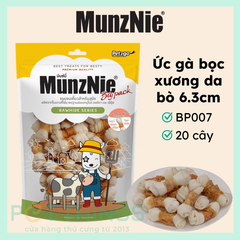 Snack Chó Munznie BP007 Ức Gà Quấn Xương Da Bò