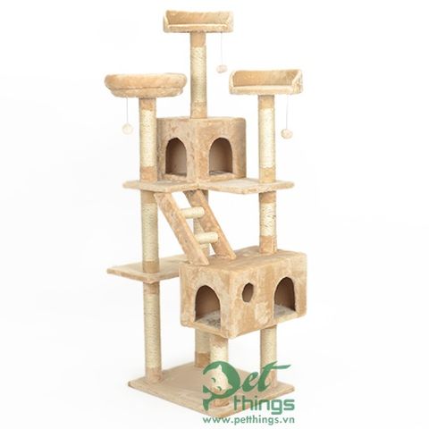 Cat tree cho mèo 5 tầng 1 ghế nệm 15T0027M