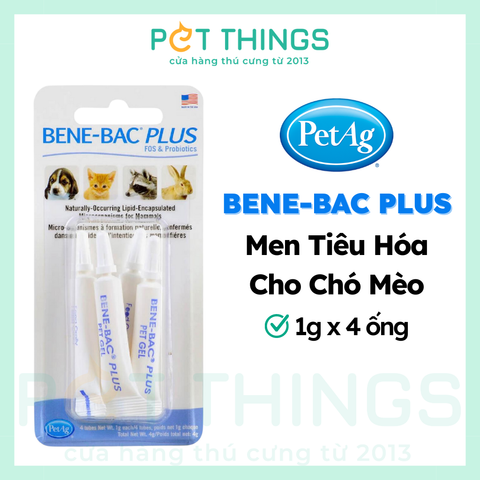 Men Tiêu Hóa Cho Chó Mèo PetAg Bene-Bac Plus Hộp 4 ống x 1g