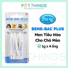 Men Tiêu Hóa Cho Chó Mèo PetAg Bene-Bac Plus Hộp 4 ống x 1g