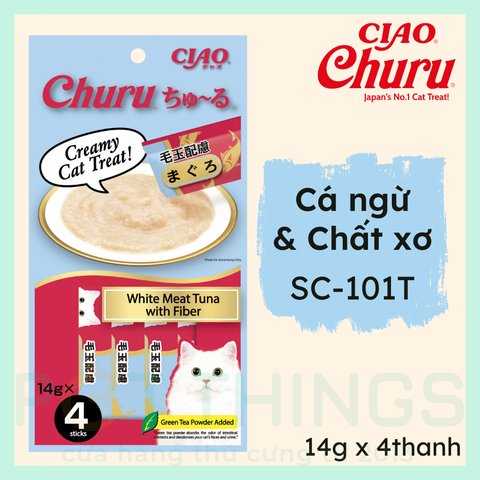 Súp Thưởng Cho Mèo CIAO Churu SC-101T White Meat Tuna With Fiber 14gx4