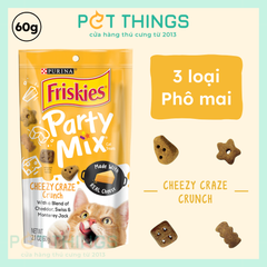 Bánh Thưởng Cho Mèo Friskies Party Mix Cheezy Craze Crunch, Mỹ