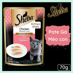 Pate mèo Sheba Chicken Premium Loaf for Kitten 70g