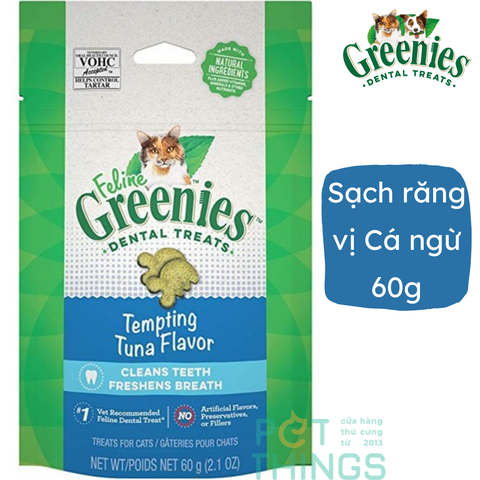 Feline Greenies Dental Treats Tempting Tuna bánh thưởng làm sạch răng mèo vị Cá ngừ