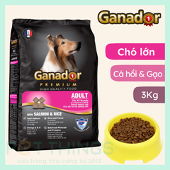 Ganador Premium Salmon & Rice Thức Ăn Hạt Cho Chó Lớn Vị Cá Hồi & Gạo 3kg