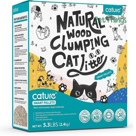 Cature Natural Wood Clumping Smart Pellets cát vệ sinh gỗ hữu cơ cho mèo