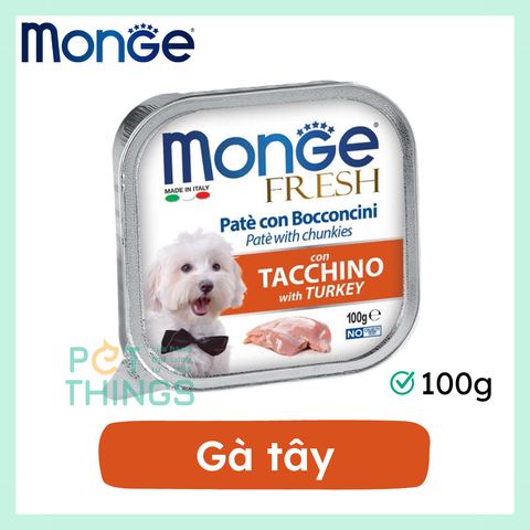 Pate Chó Monge Fresh Turkey 100g