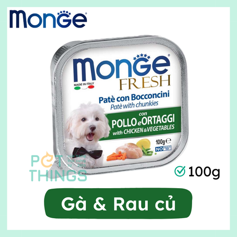 Pate Chó Monge Fresh Chicken & Vegetables 100g