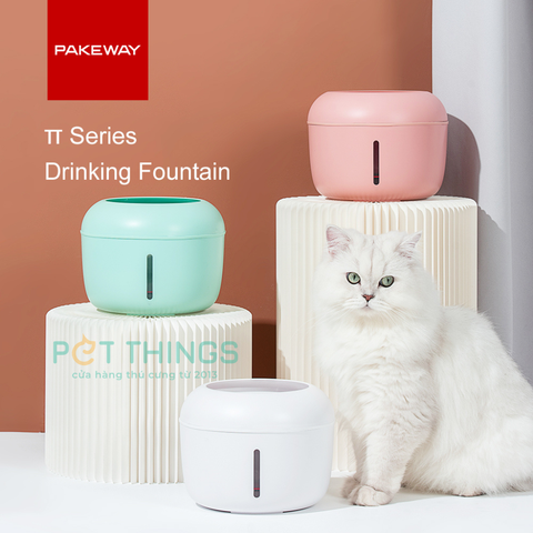Pakeway Máy uống nước tự động cho mèo 2.5L