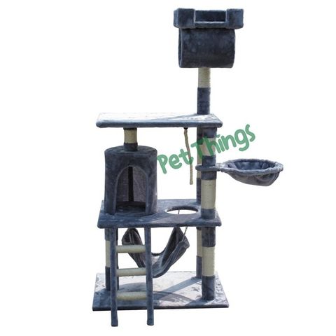 Cat tree cho mèo CAT318RD đa năng size lớn 65*50*141cm