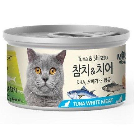 Pate mèo MeoWow Cá ngừ & Cá mòi Shirasu 80g