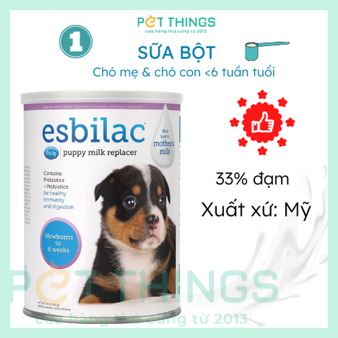 Sữa bột cho chó con & chó mẹ PetAg Esbilac Puppy Milk Replacer