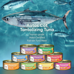 Aatas Cat pate lon Cá ngừ cho Mèo 80g Tantalizing Tuna