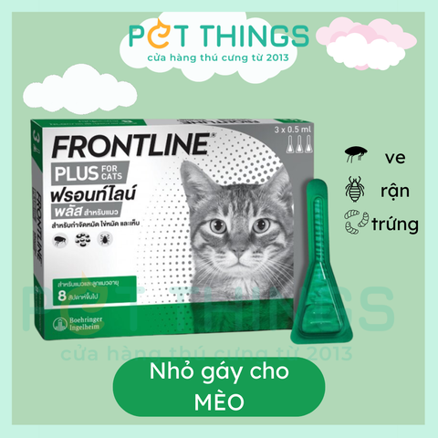 Frontline Plus thuốc nhỏ gáy trị ve rận cho Mèo