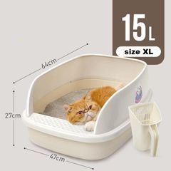 Khay vệ sinh cho mèo CATIDEA Bread CL211 size XL Siêu Lớn 15L