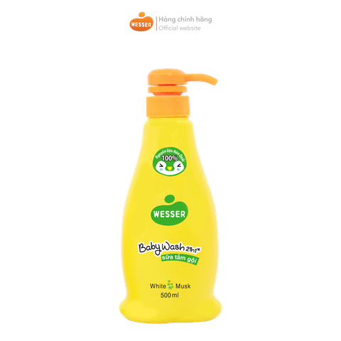  Sữa tắm gội Wesser 2 in 1 500ml ( Xanh lá ) - Hương Cỏ xạ hương 