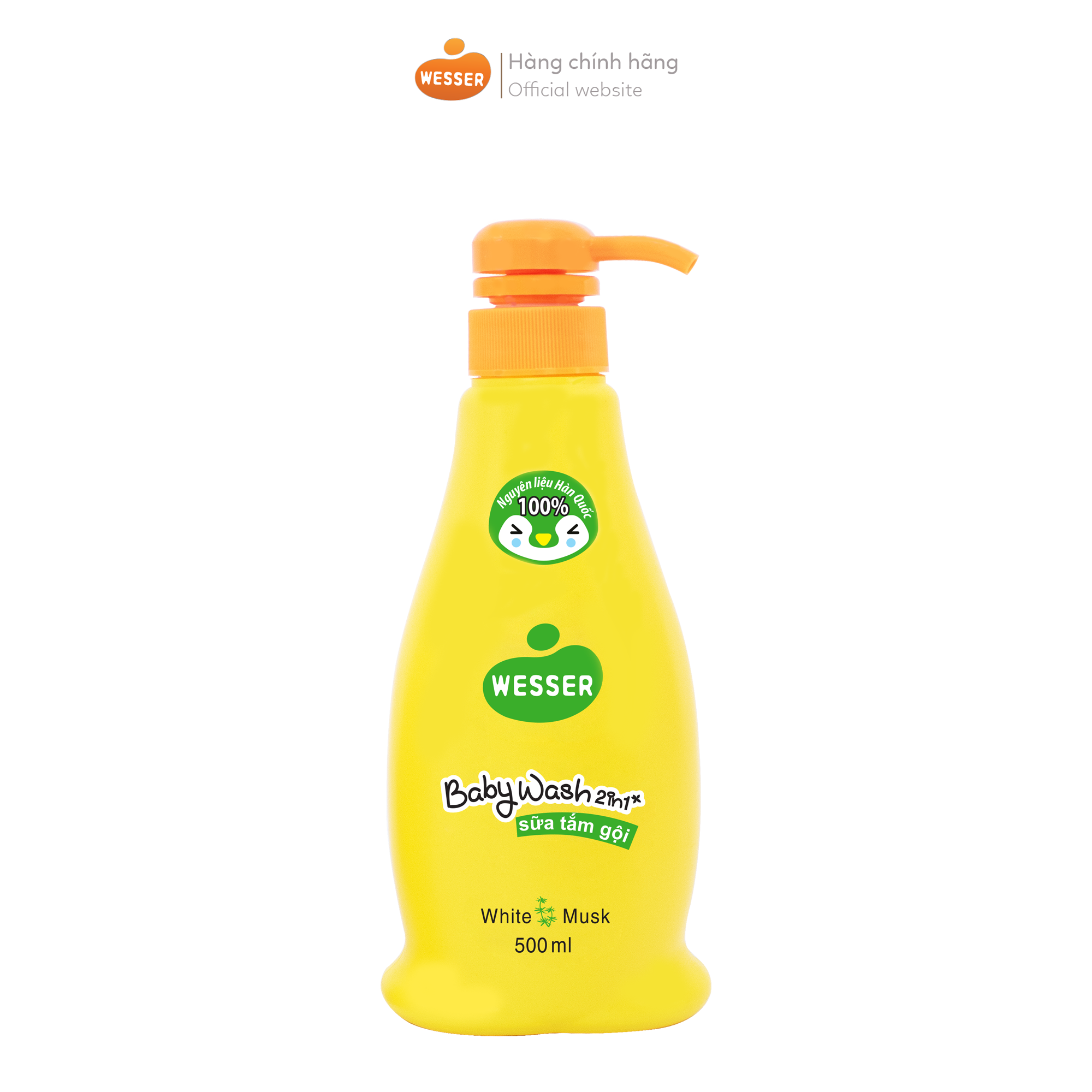 Sữa tắm gội Wesser 2 in 1 500ml ( Xanh lá ) - Hương Cỏ xạ hương