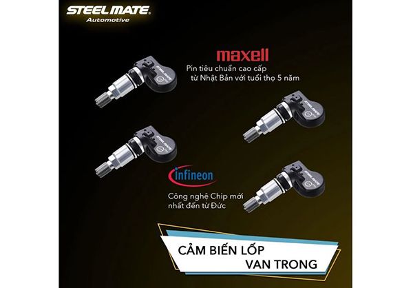 Cảm biến áp suất lốp ô tô Steel-Mate MT-30