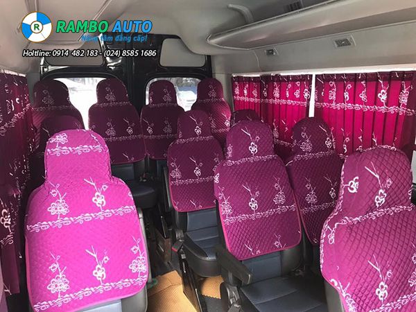 Áo ghế & Rèm xe khách 16 chỗ Hyundai Solati