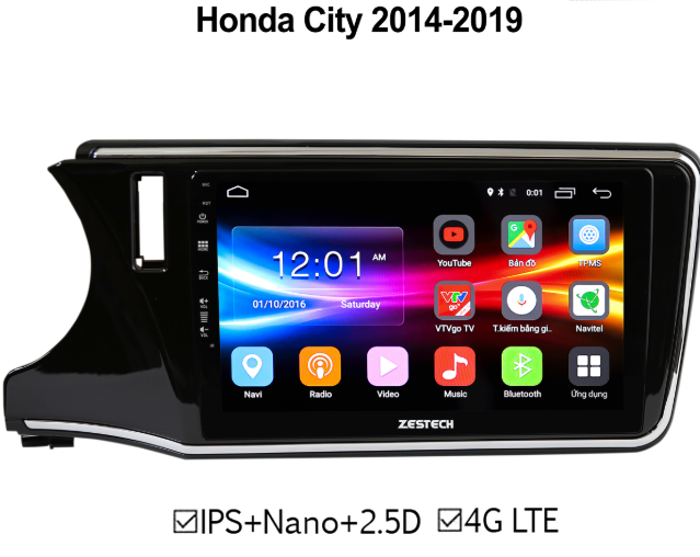 Màn hình DVD Honda City 2014 - 2019 ZESTECH 4G