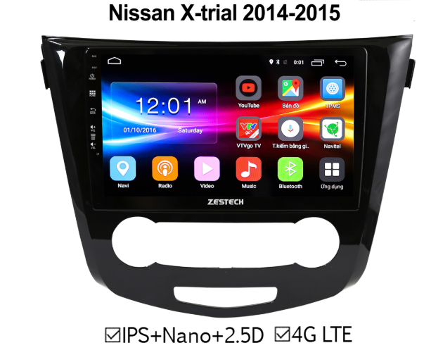 Màn hình DVD Nissan X-trail 2014-2015 ZESTECH 4G