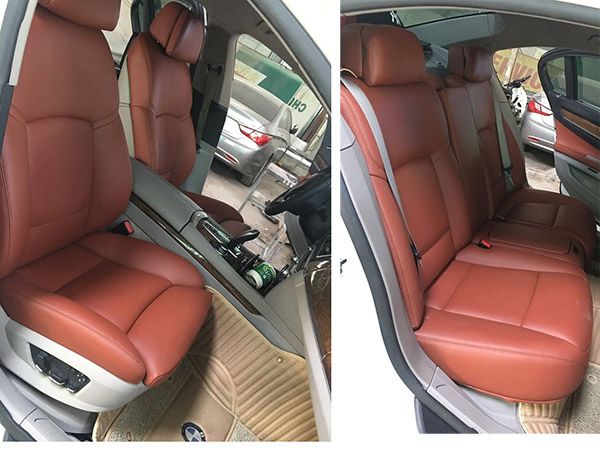 Bọc da ghế - Đổi màu nội thất xe BMW 750i