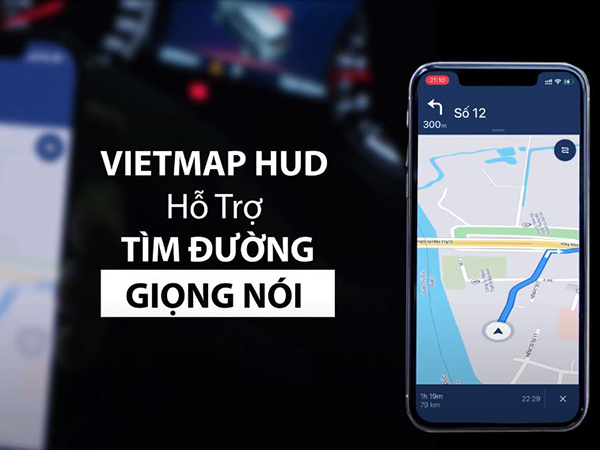 HUD VIETMAP H1AS dẫn đường, hiển thị tốc độ trên kính lái, áp suất lốp