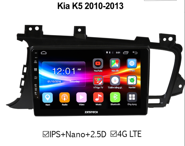 Màn hình DVD xe Kia K5 2010-2013 ZESTECH 4G
