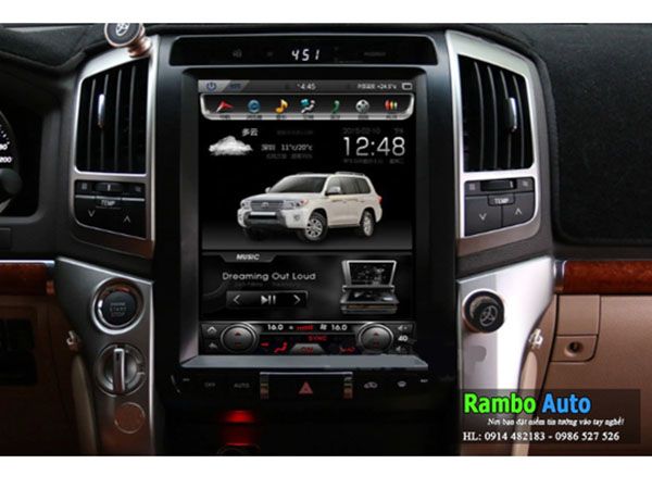 MÀN HÌNH CARDVD ANDROID TESLA XE LAND CRUISER V8 2012